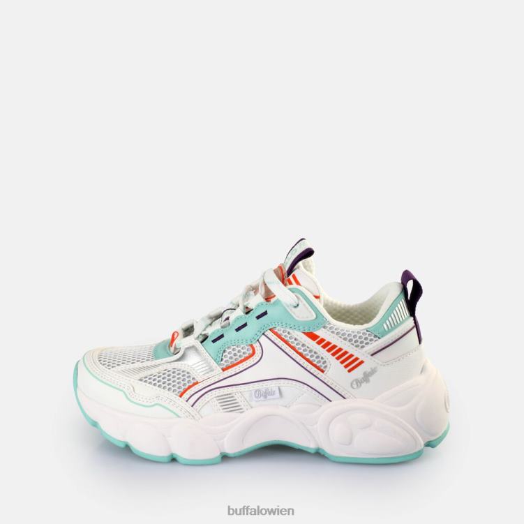 bei Buffalo CLD Run Jog Sneakers Low vegan weiß/mint/koralle 0FX48237 |Turnschuhe