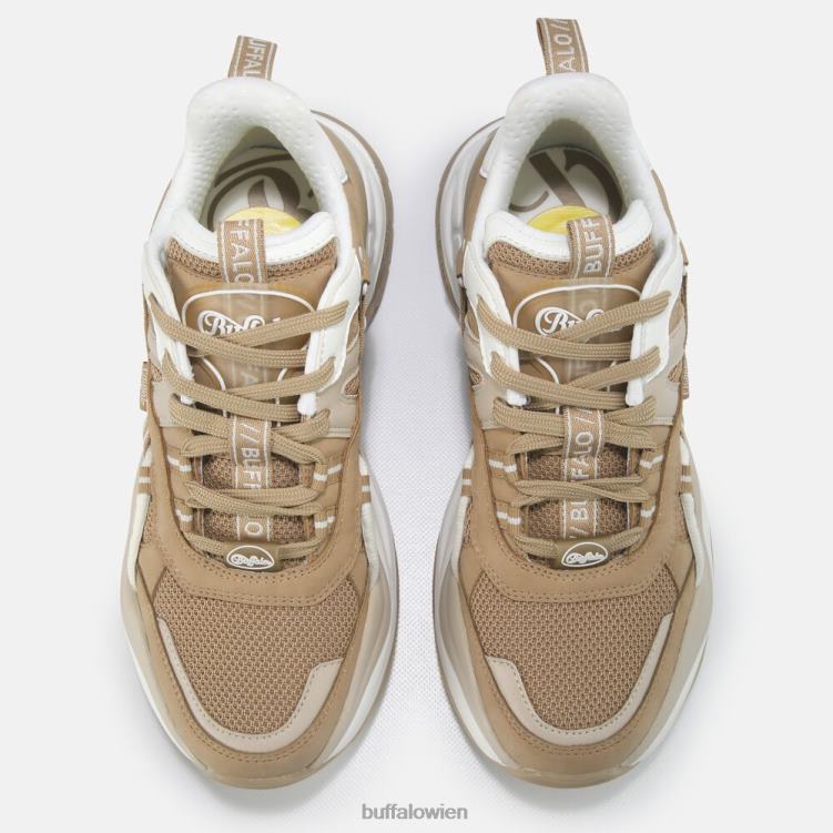 bei Buffalo Niedrige, vegane Triplet Hollow-Sneaker Beige 0FX48123 |Turnschuhe