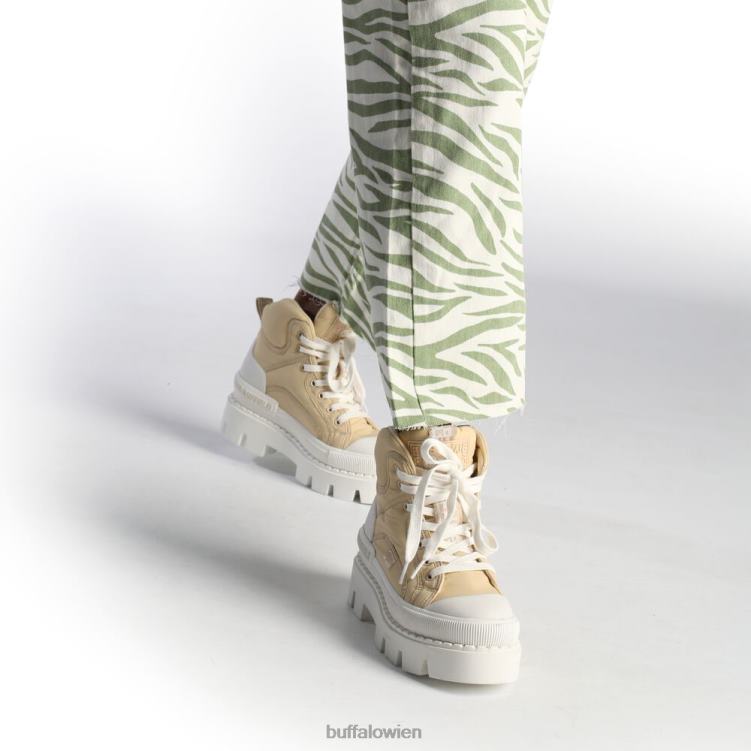 bei Buffalo Raven Laceup Mid Sneaker High vegan Creme 0FX48655 |Turnschuhe