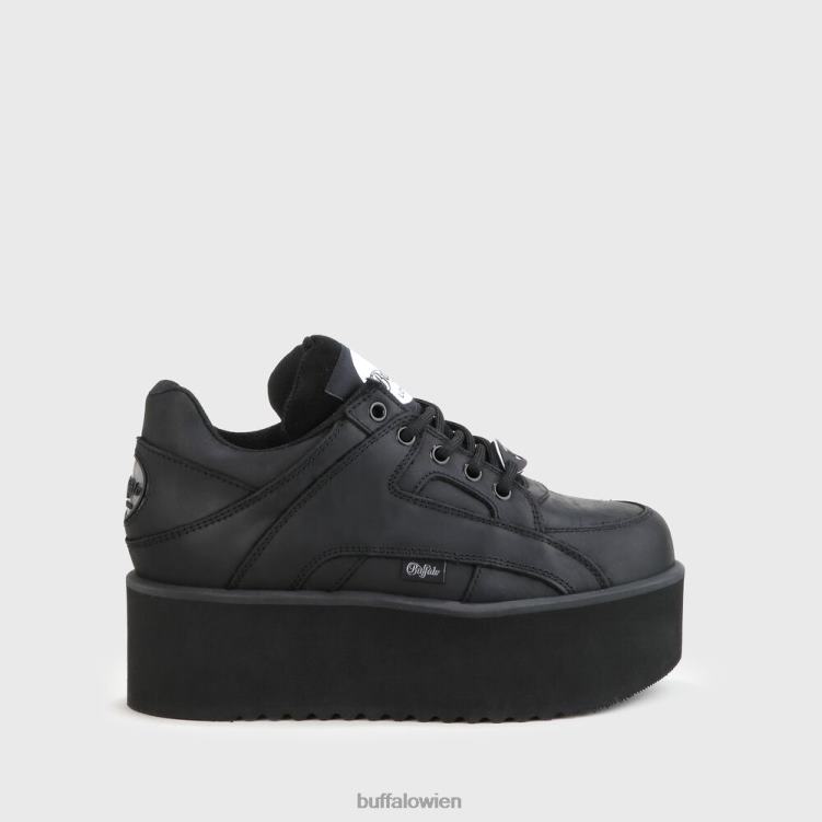 bei Buffalo Rising Towers Low-Sneaker aus Nubukleder Schwarz 0FX48799 |Turnschuhe