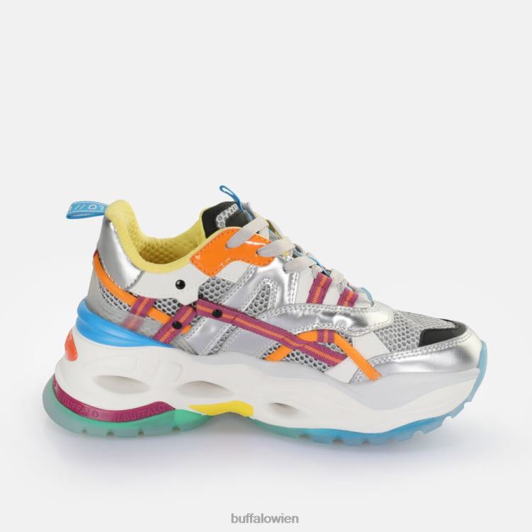 bei Buffalo Triplet Hollow Sneaker Low vegan silber/lila 0FX48126 |Turnschuhe