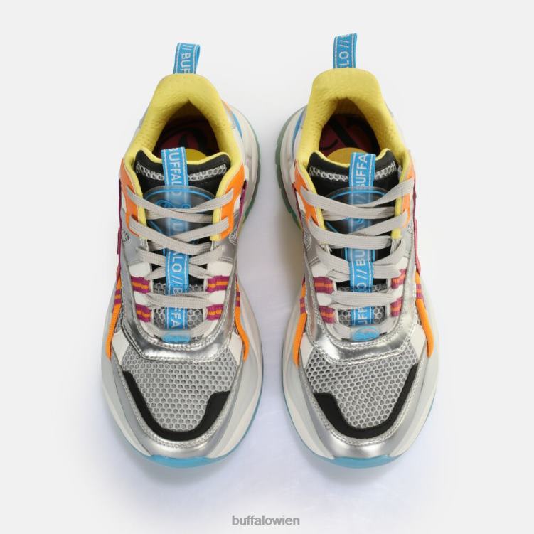 bei Buffalo Triplet Hollow Sneaker Low vegan silber/lila 0FX48126 |Turnschuhe