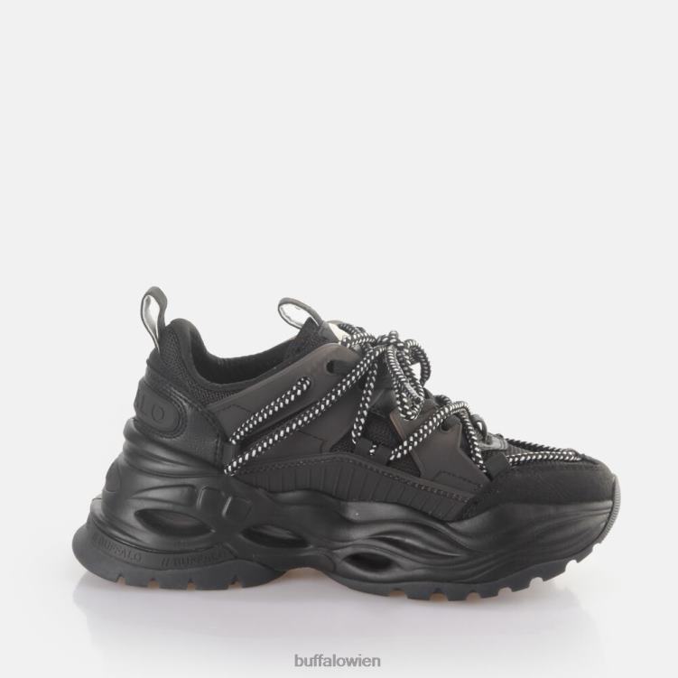 bei Buffalo Triplet-Spitzen-Sneaker niedrig, vegan Schwarz 0FX48745 |Turnschuhe