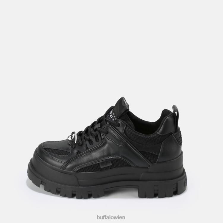 bei Buffalo aspha hyb veganes Nappa/Mesh Schwarz 0FX48417 |Turnschuhe