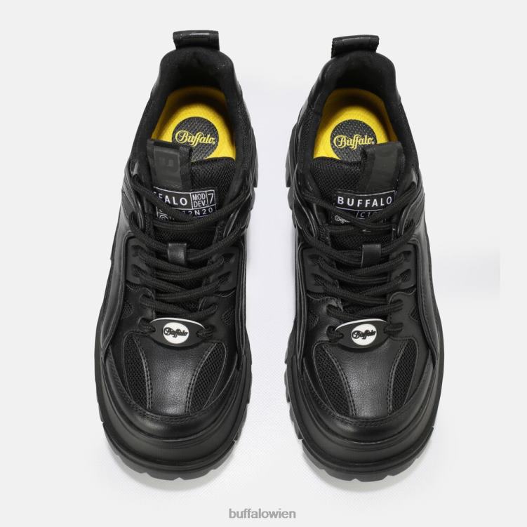 bei Buffalo aspha hyb veganes Nappa/Mesh Schwarz 0FX48417 |Turnschuhe
