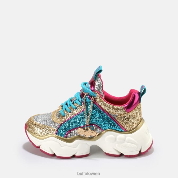 bei Buffalo binärer Glam-Sneaker vegan Silber 0FX48321 |Turnschuhe