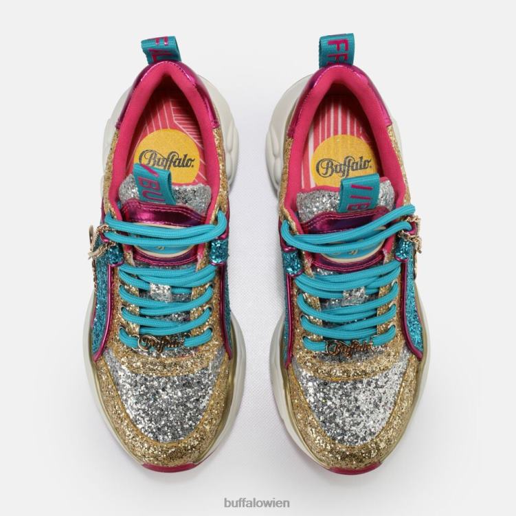 bei Buffalo binärer Glam-Sneaker vegan Silber 0FX48321 |Turnschuhe