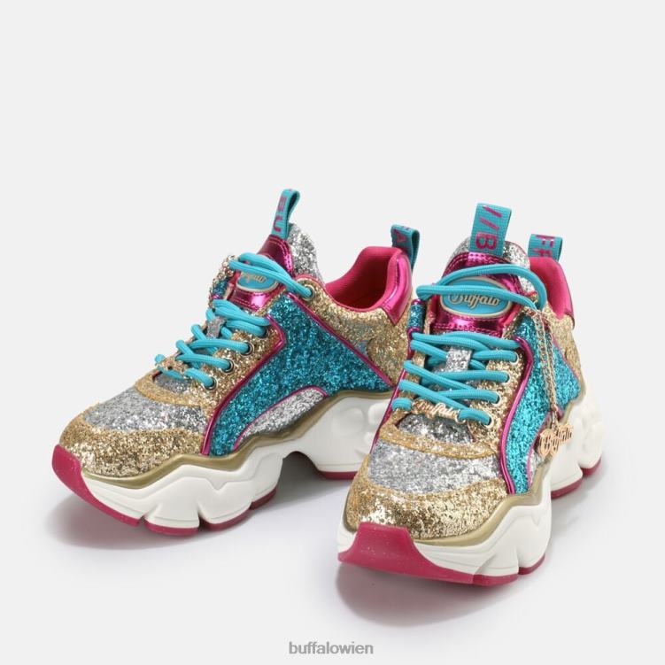 bei Buffalo binärer Glam-Sneaker vegan Silber 0FX48321 |Turnschuhe