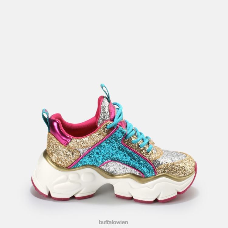 bei Buffalo binärer Glam-Sneaker vegan Silber 0FX48321 |Turnschuhe