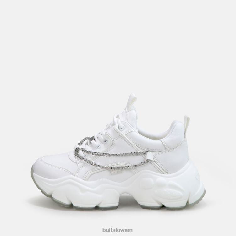 bei Buffalo binärer Kettentrainer niedrig vegan weiß mit silberner Kette 0FX48346 |Turnschuhe