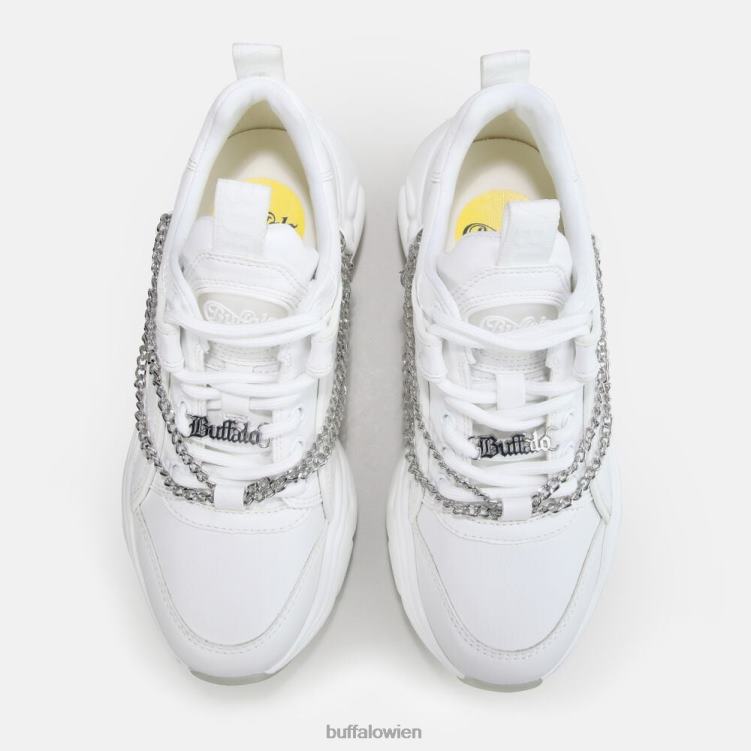 bei Buffalo binärer Kettentrainer niedrig vegan weiß mit silberner Kette 0FX48346 |Turnschuhe