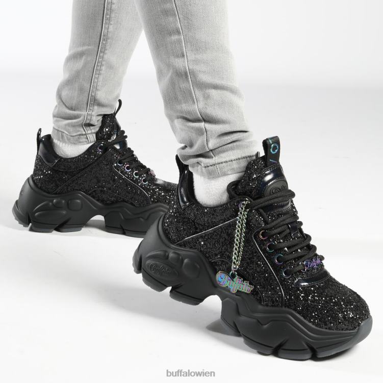 bei Buffalo binärer Trainer niedrig vegan Schwarz 0FX4824 |Turnschuhe