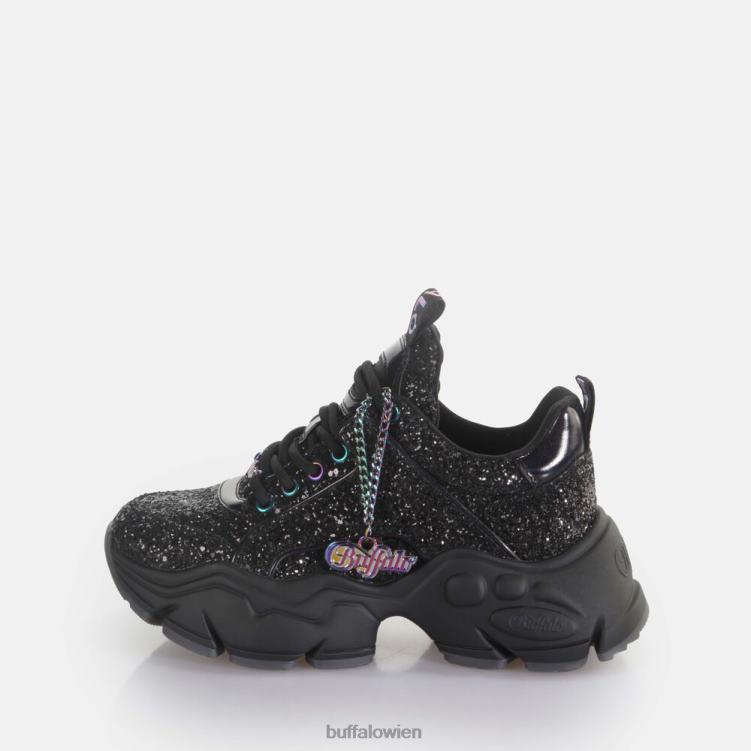 bei Buffalo binärer Trainer niedrig vegan Schwarz 0FX4824 |Turnschuhe