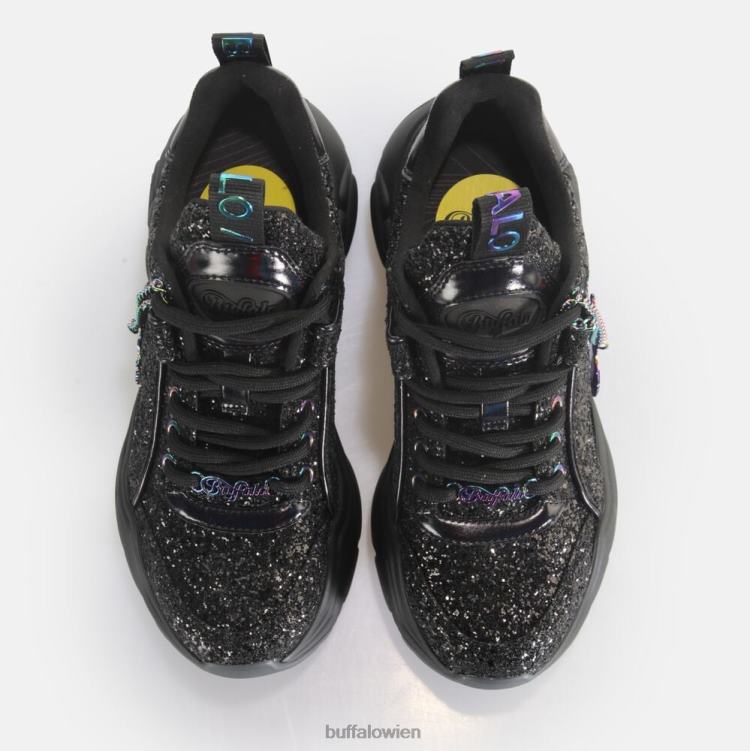 bei Buffalo binärer Trainer niedrig vegan Schwarz 0FX4824 |Turnschuhe