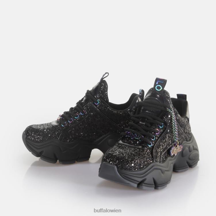 bei Buffalo binärer Trainer niedrig vegan Schwarz 0FX4824 |Turnschuhe