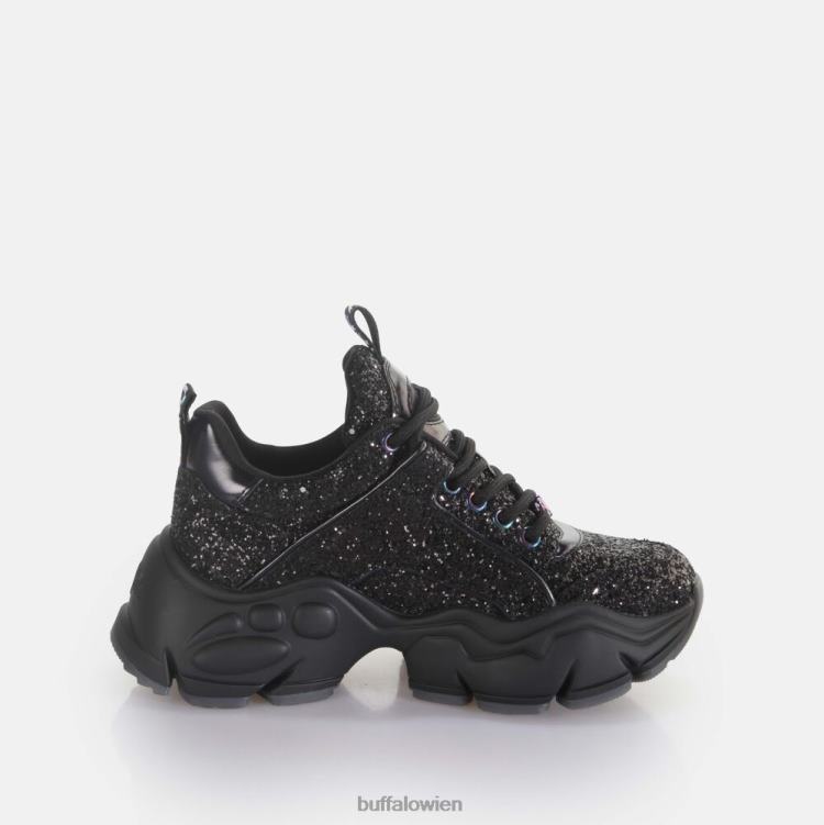 bei Buffalo binärer Trainer niedrig vegan Schwarz 0FX4824 |Turnschuhe