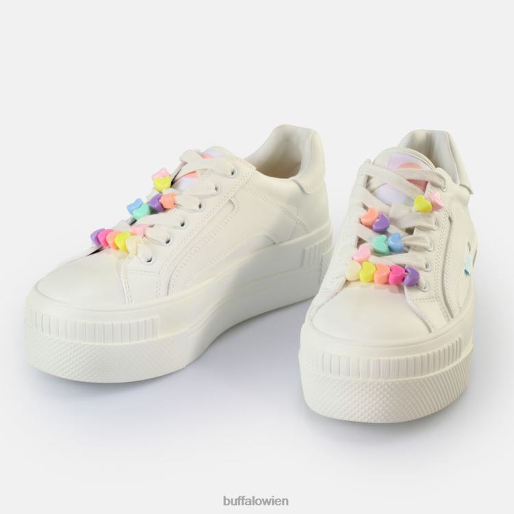 bei Buffalo gepaarte Candy Sneakers Low Vegan Weiss 0FX4831 |Turnschuhe