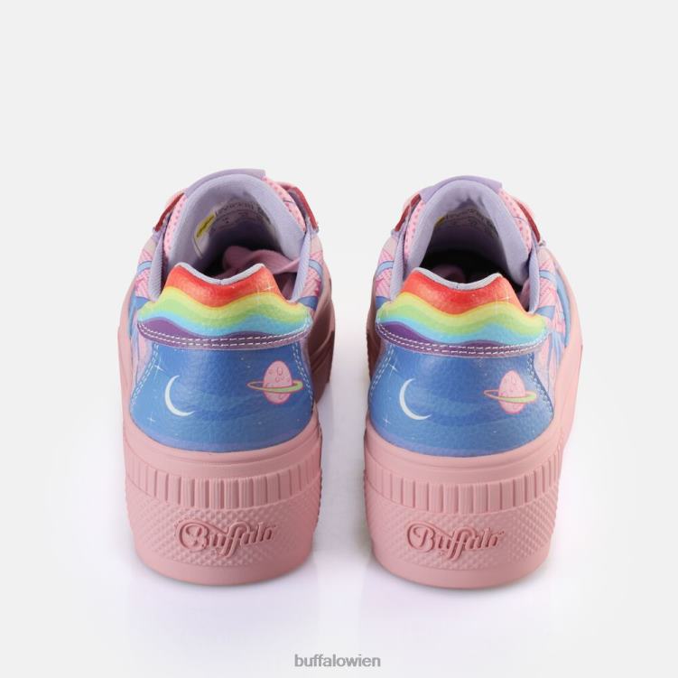 bei Buffalo gepaarte Graffiti-Sneakers niedrig vegan lila Liebe 0FX4833 |Turnschuhe