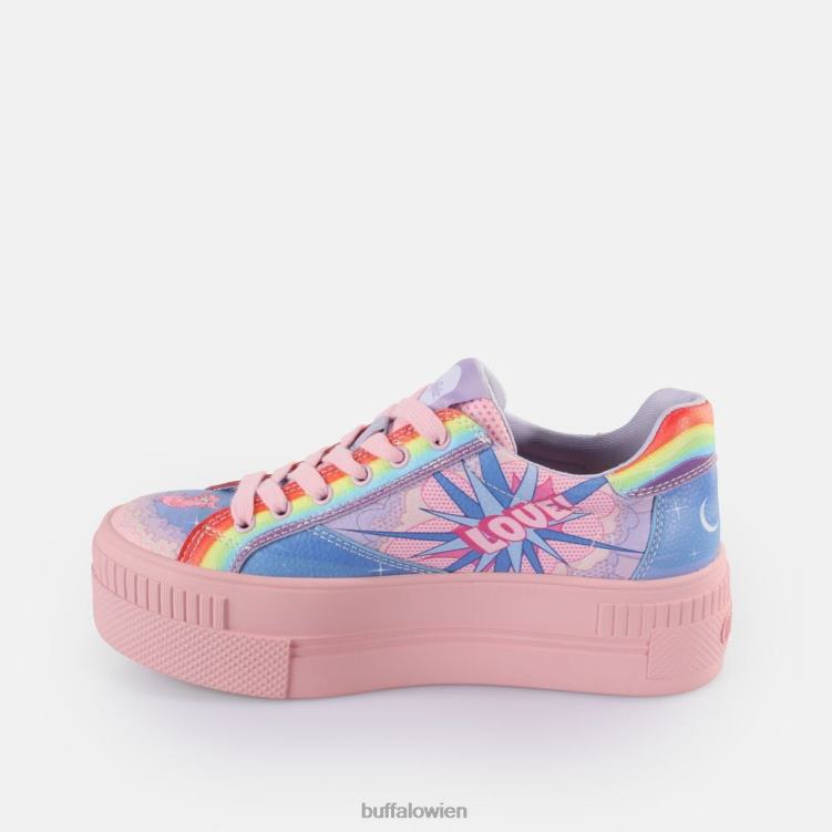 bei Buffalo gepaarte Graffiti-Sneakers niedrig vegan lila Liebe 0FX4833 |Turnschuhe