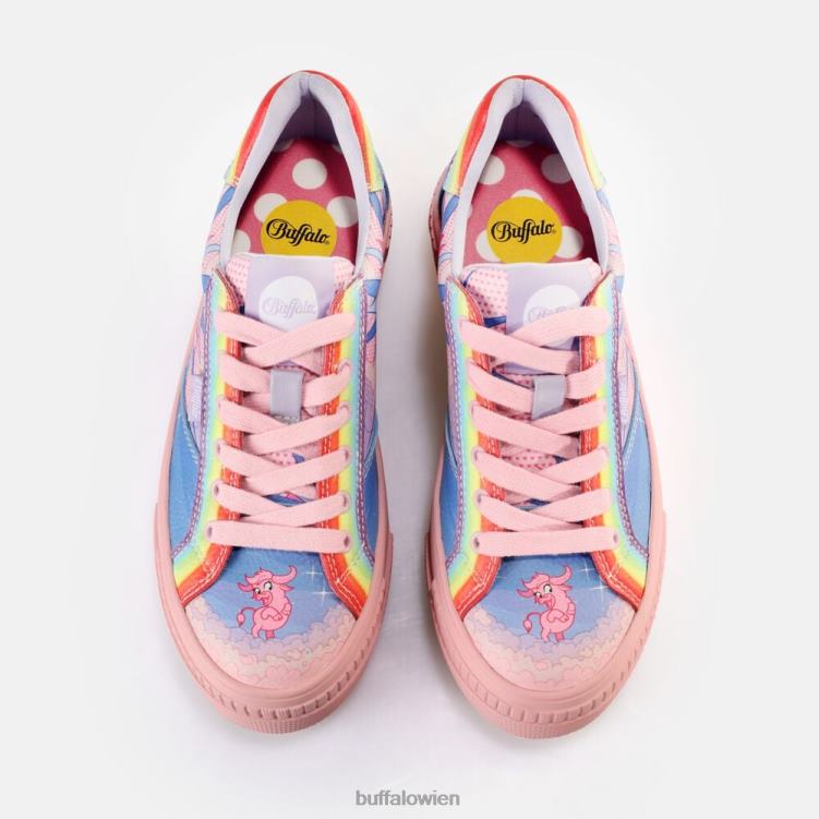 bei Buffalo gepaarte Graffiti-Sneakers niedrig vegan lila Liebe 0FX4833 |Turnschuhe
