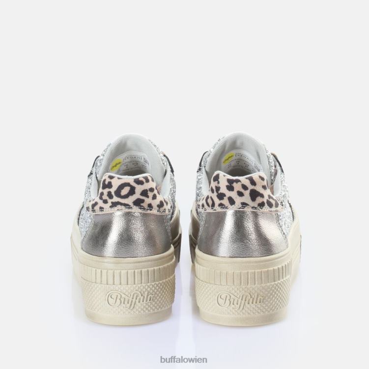 bei Buffalo gepaarte Schnür-Lo-Sneaker-Low-Vegan Silber 0FX48163 |Turnschuhe