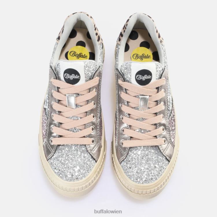 bei Buffalo gepaarte Schnür-Lo-Sneaker-Low-Vegan Silber 0FX48163 |Turnschuhe