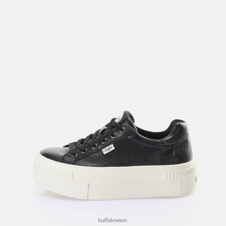 bei Buffalo gepaarte Schnür-Lo-Sneaker-Low-Vegan schwarz/cremefarben 0FX48377 |Turnschuhe