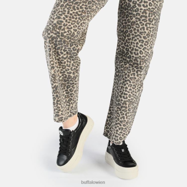 bei Buffalo gepaarte Schnür-Lo-Sneaker-Low-Vegan schwarz/cremefarben 0FX48377 |Turnschuhe