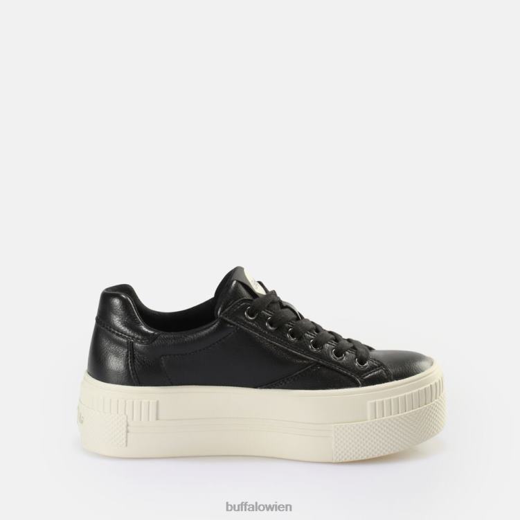 bei Buffalo gepaarte Schnür-Lo-Sneaker-Low-Vegan schwarz/cremefarben 0FX48377 |Turnschuhe