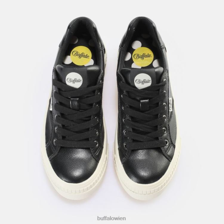 bei Buffalo gepaarte Schnür-Lo-Sneaker-Low-Vegan schwarz/cremefarben 0FX48377 |Turnschuhe