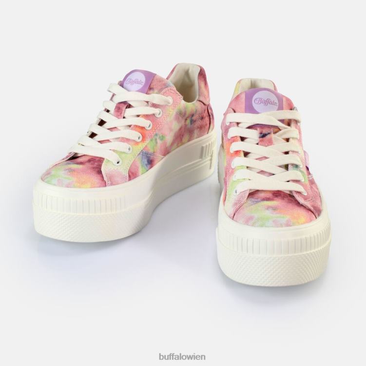 bei Buffalo gepaarte Sneakers Low Vegan Batik-Lila 0FX48110 |Turnschuhe