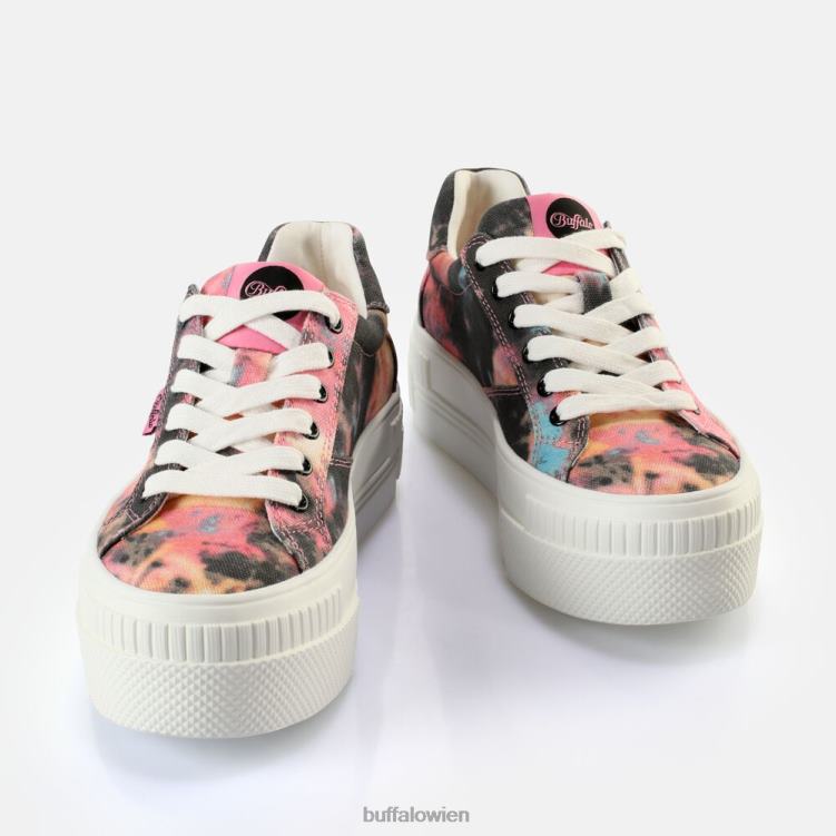 bei Buffalo gepaarte Sneakers Low Vegan schwarz / rosa 0FX48368 |Turnschuhe
