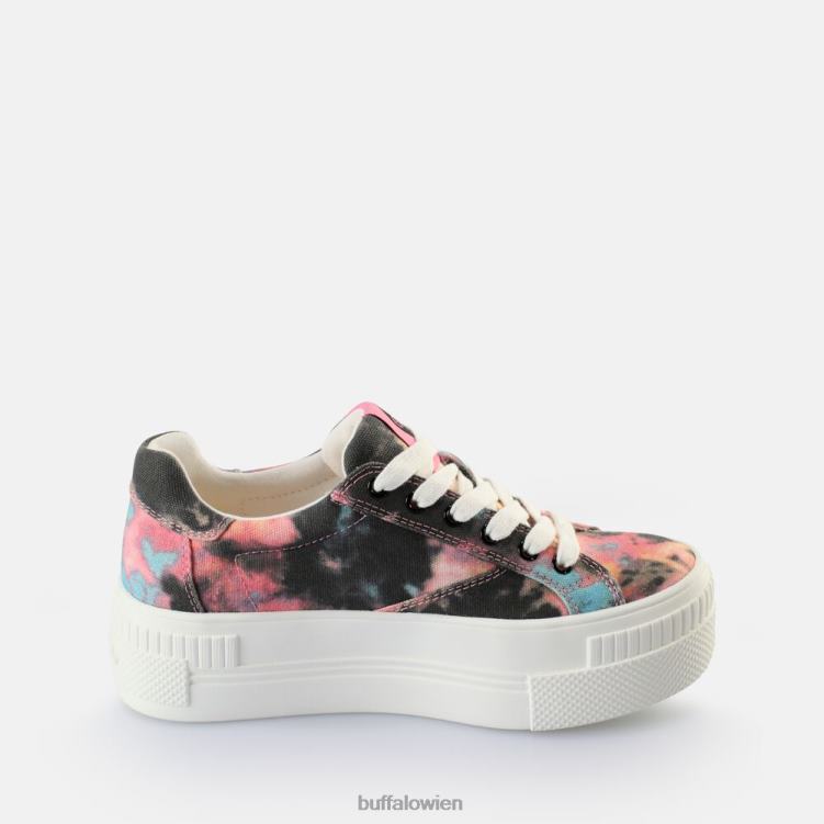 bei Buffalo gepaarte Sneakers Low Vegan schwarz / rosa 0FX48368 |Turnschuhe