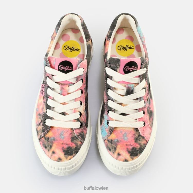 bei Buffalo gepaarte Sneakers Low Vegan schwarz / rosa 0FX48368 |Turnschuhe