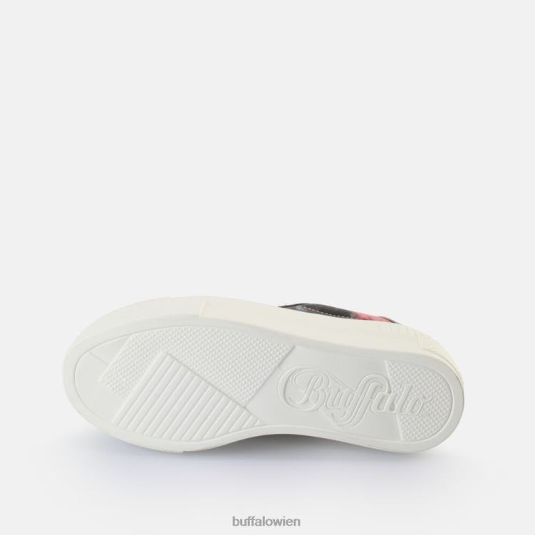 bei Buffalo gepaarte Sneakers Low Vegan schwarz / rosa 0FX48368 |Turnschuhe