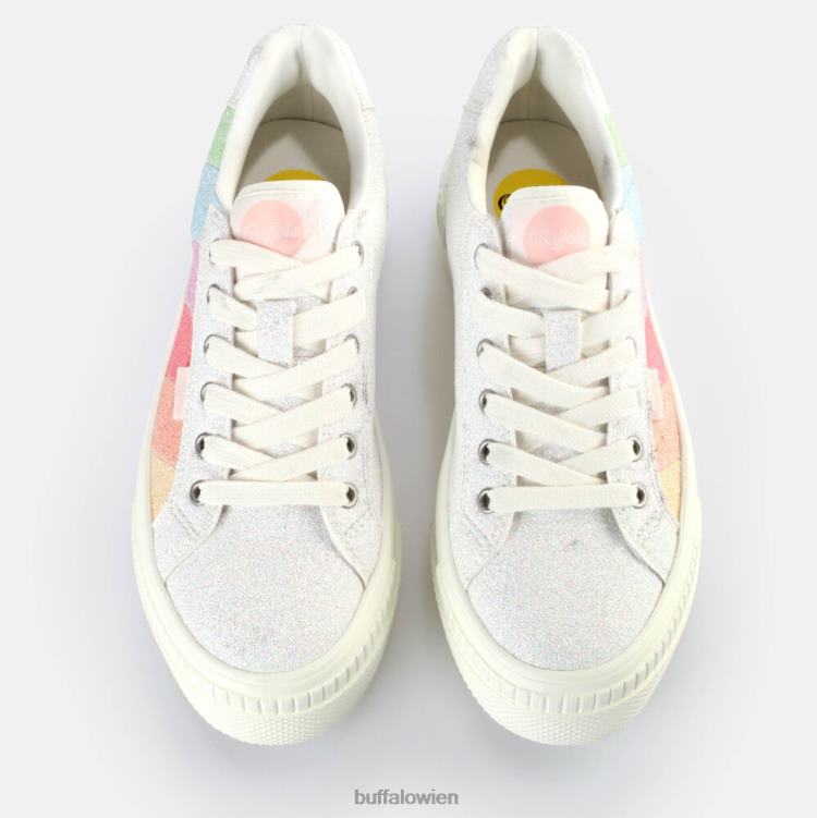 bei Buffalo gepaarte Sneakers Low Vegan weiß/regenbogen 0FX48457 |Turnschuhe