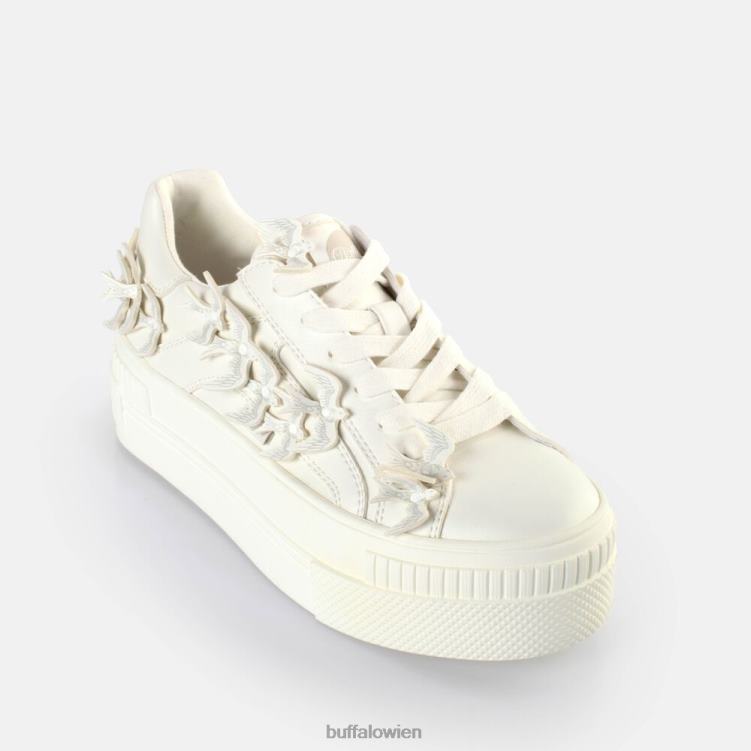 bei Buffalo gepaarte Tauben-Sneakers niedrig vegan Weiss 0FX48249 |Turnschuhe