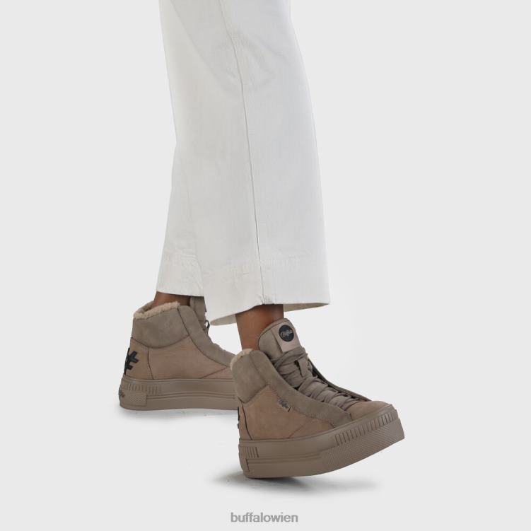 bei Buffalo gepaarter Pl-Sneaker aus Nubukleder Taupe 0FX48792 |Turnschuhe