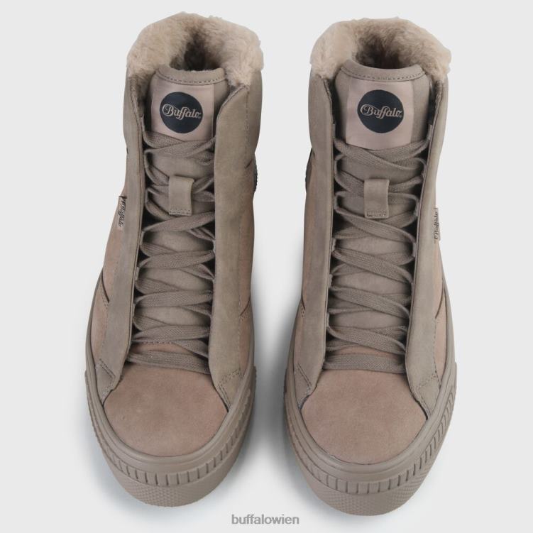 bei Buffalo gepaarter Pl-Sneaker aus Nubukleder Taupe 0FX48792 |Turnschuhe