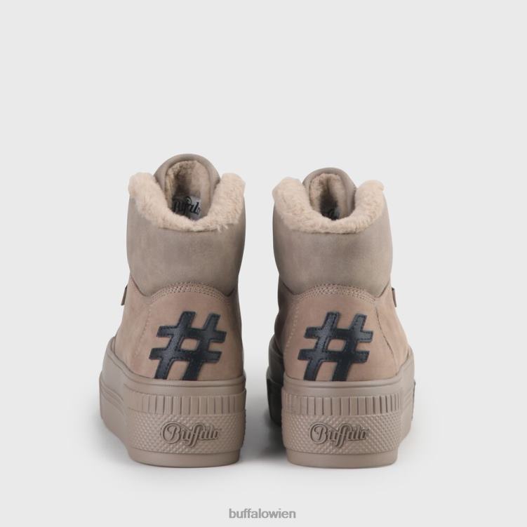 bei Buffalo gepaarter Pl-Sneaker aus Nubukleder Taupe 0FX48792 |Turnschuhe