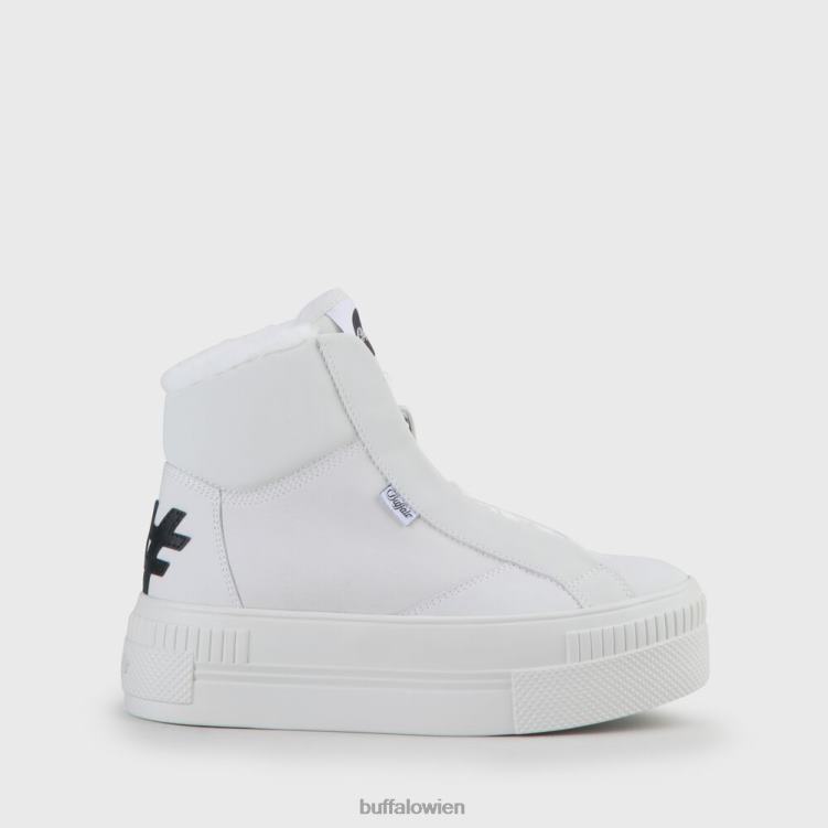 bei Buffalo gepaarter Pl-Sneaker aus Nubukleder Weiss 0FX48791 |Turnschuhe