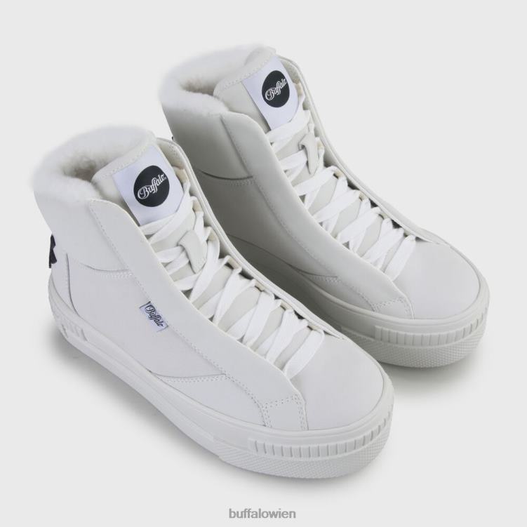 bei Buffalo gepaarter Pl-Sneaker aus Nubukleder Weiss 0FX48791 |Turnschuhe