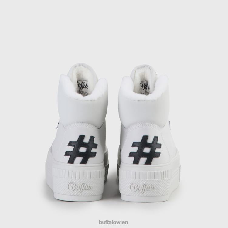 bei Buffalo gepaarter Pl-Sneaker aus Nubukleder Weiss 0FX48791 |Turnschuhe