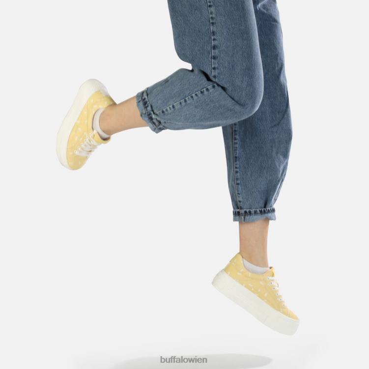 bei Buffalo gepaarter Sneaker niedrig Gelb mit Bonbon-Print 0FX48422 |Turnschuhe