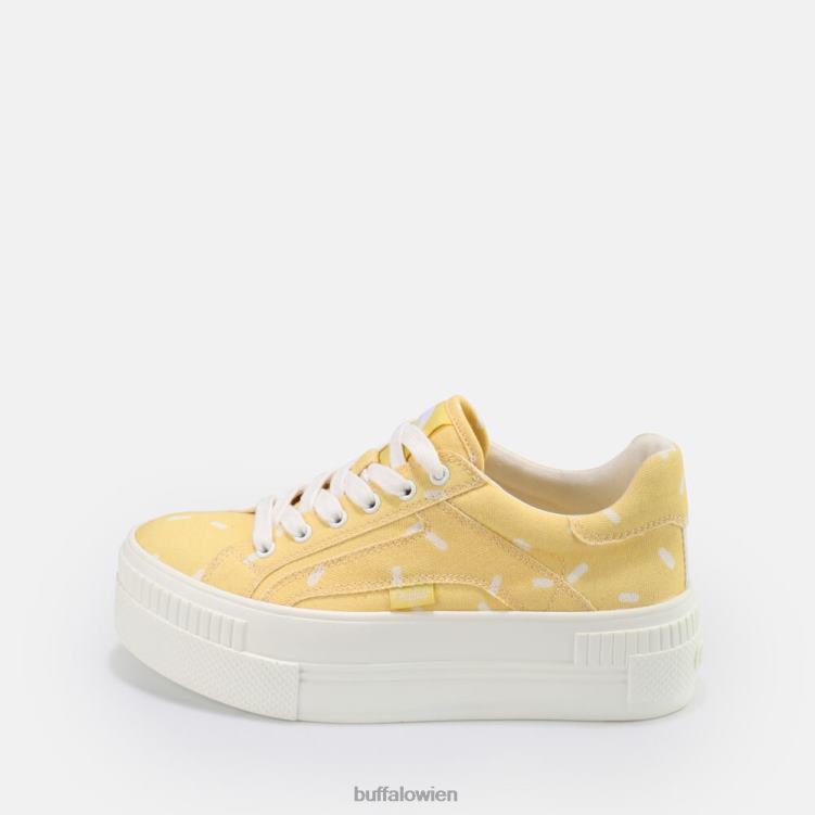 bei Buffalo gepaarter Sneaker niedrig Gelb mit Bonbon-Print 0FX48422 |Turnschuhe