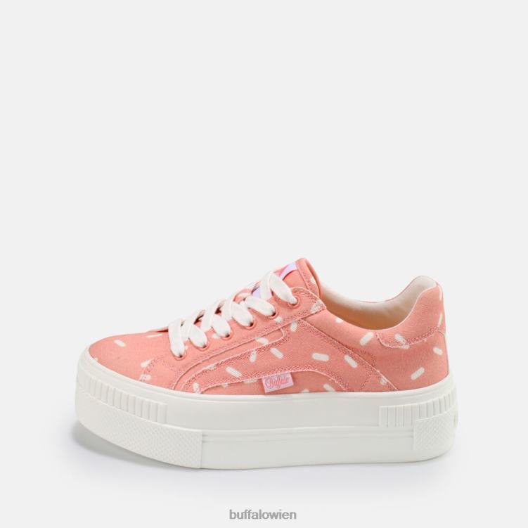 bei Buffalo gepaarter Sneaker niedrig Koralle mit Bonbon-Print 0FX48750 |Turnschuhe
