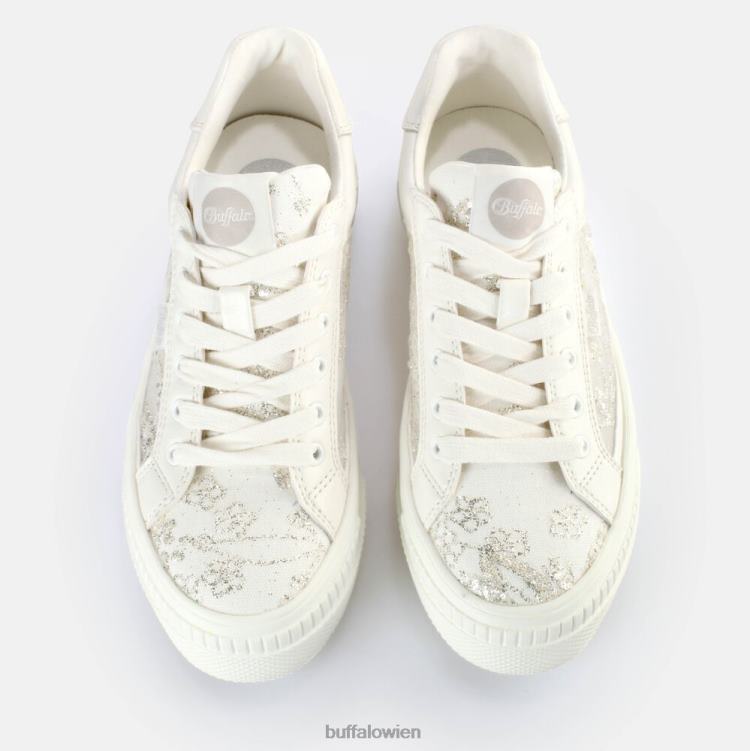 bei Buffalo gepaarter Spitzen-Sneaker Low vegan Silber 0FX48131 |Turnschuhe