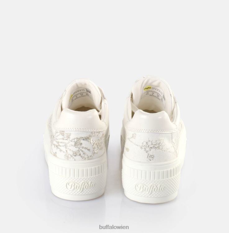 bei Buffalo gepaarter Spitzen-Sneaker Low vegan Silber 0FX48131 |Turnschuhe