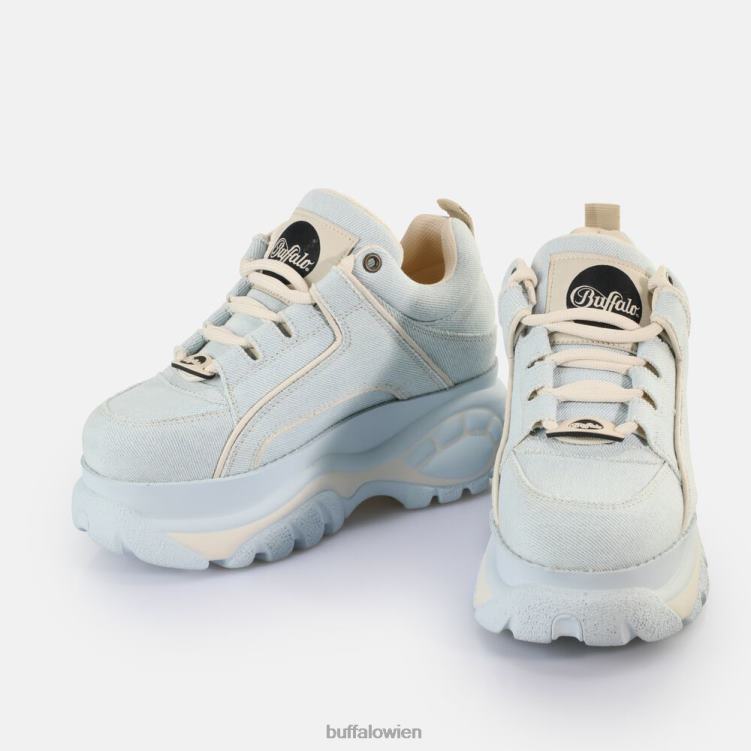 bei Buffalo klassische Sneaker Low vegan hellblauer Denim 0FX48593 |Turnschuhe
