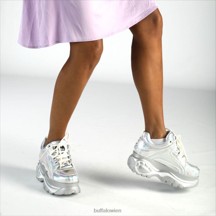 bei Buffalo klassische Sneaker Low vegan silbernes Holo 0FX48260 |Turnschuhe